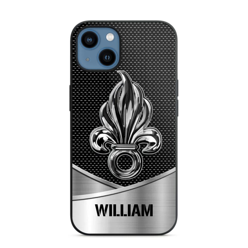 Personalized French Veteran Logo & Tag Name Phonecase Printed 23JAN-VD29