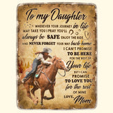 Personalized To My Daughter Wherever Your Journey In Life May Take You I Pray You'll Always Be Safe Enjoy The Ride Horse Riding Quilt Blanket Printed 23JAN-HQ29