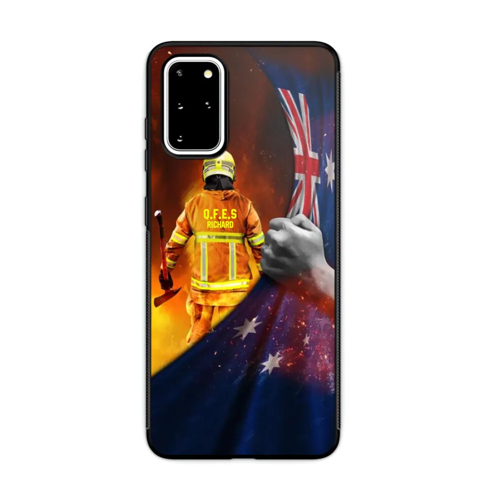 Personalized Australian Firefighter Uniform Flag Phonecase Printed 23FEB-DT01