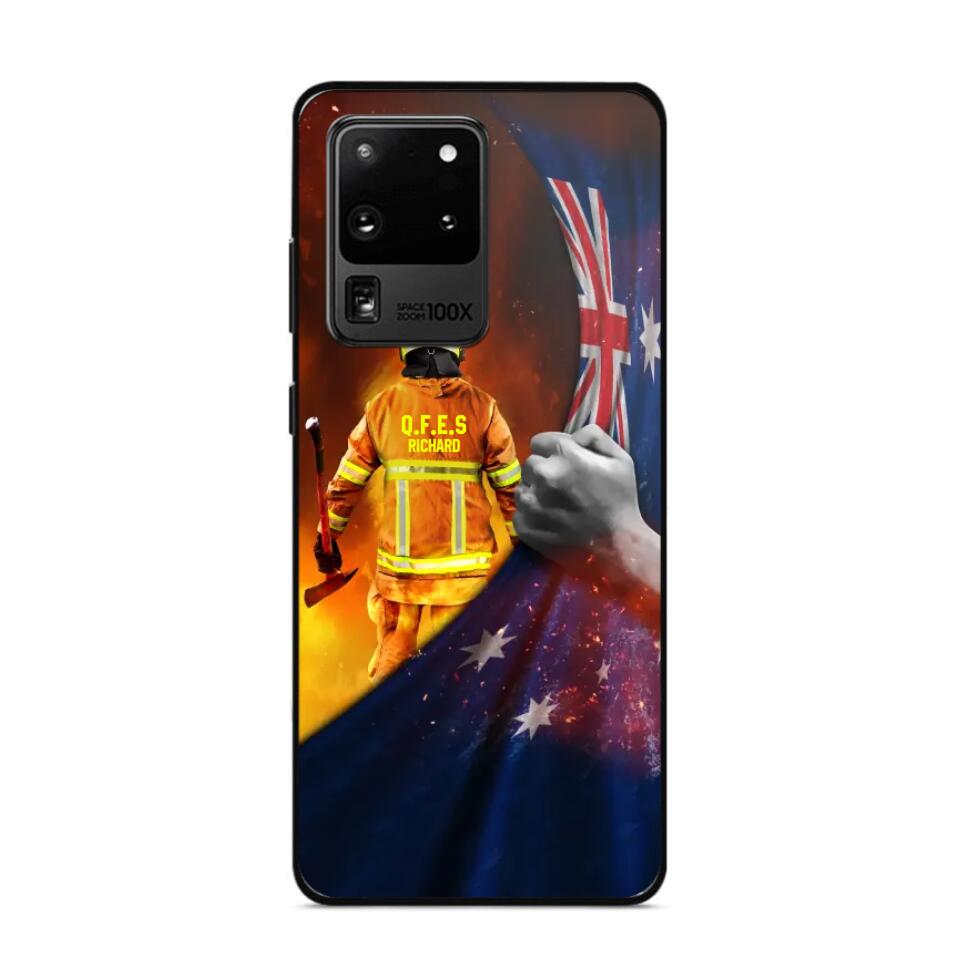 Personalized Australian Firefighter Uniform Flag Phonecase Printed 23FEB-DT01