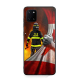 Personalized Canadian Firefighter Uniform Flag Phonecase Printed 23FEB-DT01