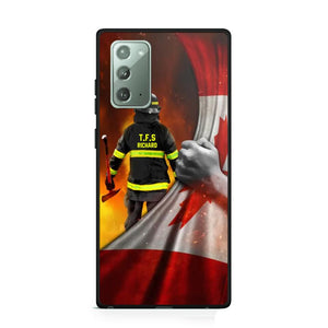 Personalized Canadian Firefighter Uniform Flag Phonecase Printed 23FEB-DT01