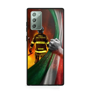 Personalized Italian Firefighter Uniform Flag Phonecase Printed 23FEB-DT01