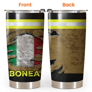 Personalized Italian Firefighter Tumbler Printed 23FEB-HQ01