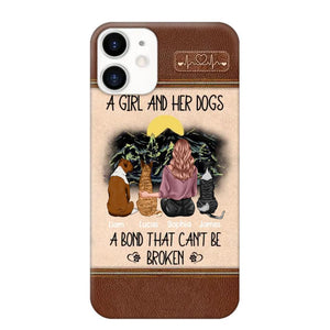 Personalized A Girl And Her Dogs A Bond That Can't Be Broken Phonecase Printed 23FEB-VD02