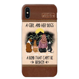 Personalized A Girl And Her Dogs A Bond That Can't Be Broken Phonecase Printed 23FEB-VD02