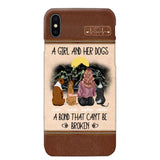 Personalized A Girl And Her Dogs A Bond That Can't Be Broken Phonecase Printed 23FEB-VD02