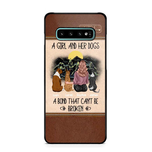 Personalized A Girl And Her Dogs A Bond That Can't Be Broken Phonecase Printed 23FEB-VD02