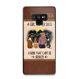 Personalized A Girl And Her Dogs A Bond That Can't Be Broken Phonecase Printed 23FEB-VD02