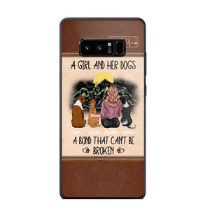 Personalized A Girl And Her Dogs A Bond That Can't Be Broken Phonecase Printed 23FEB-VD02