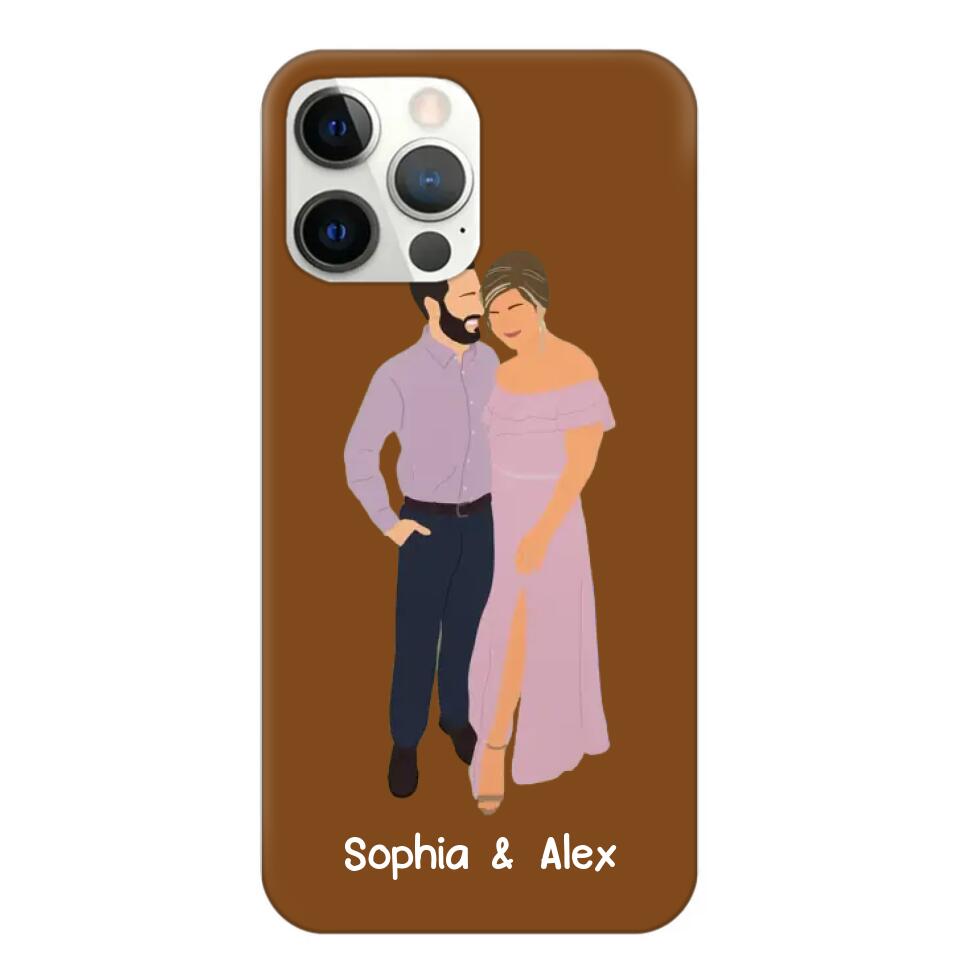 Personalized Your Couple Image Art Phonecase Printed QTVD0202