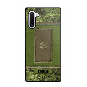 Personalized Danish Soldier/ Veteran Rank Camo Phonecase Printed 23FEB-DT03