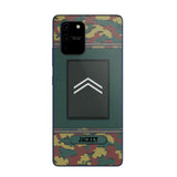 Personalized Belgium Soldier/ Veteran Rank Camo Phonecase Printed 23FEB-DT03