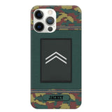 Personalized Belgium Soldier/ Veteran Rank Camo Phonecase Printed 23FEB-DT03