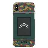 Personalized Belgium Soldier/ Veteran Rank Camo Phonecase Printed 23FEB-DT03