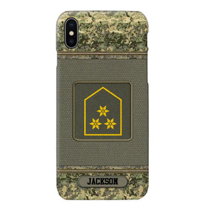 Personalized Austrian Soldier/ Veteran Rank Camo Phonecase Printed 23FEB-DT03