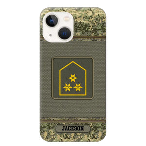 Personalized Austrian Soldier/ Veteran Rank Camo Phonecase Printed 23FEB-DT03