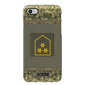 Personalized Austrian Soldier/ Veteran Rank Camo Phonecase Printed 23FEB-DT03