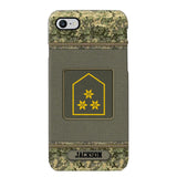 Personalized Austrian Soldier/ Veteran Rank Camo Phonecase Printed 23FEB-DT03