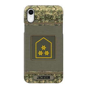 Personalized Austrian Soldier/ Veteran Rank Camo Phonecase Printed 23FEB-DT03