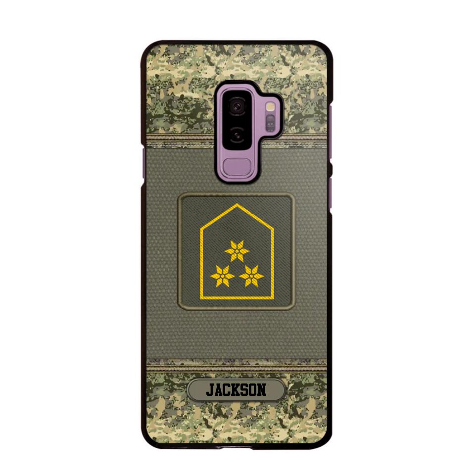 Personalized Austrian Soldier/ Veteran Rank Camo Phonecase Printed 23FEB-DT03