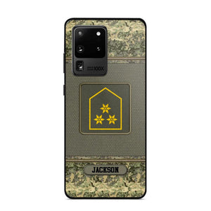 Personalized Austrian Soldier/ Veteran Rank Camo Phonecase Printed 23FEB-DT03