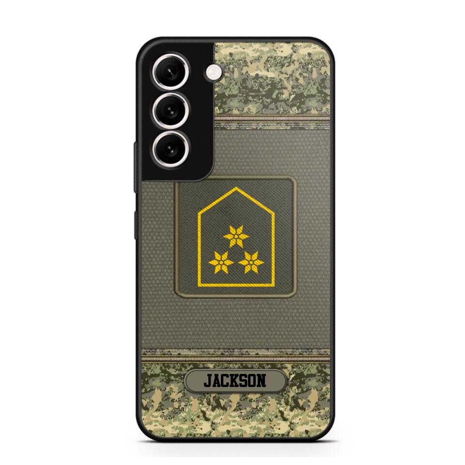 Personalized Austrian Soldier/ Veteran Rank Camo Phonecase Printed 23FEB-DT03