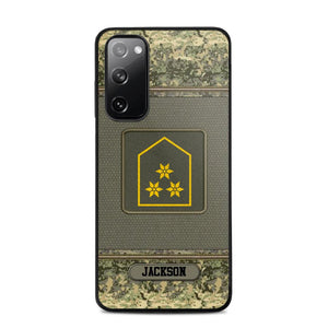 Personalized Austrian Soldier/ Veteran Rank Camo Phonecase Printed 23FEB-DT03