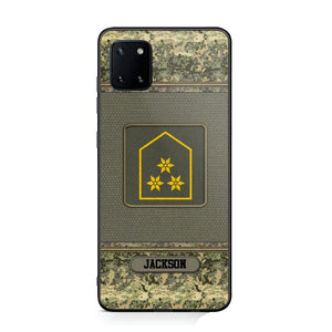 Personalized Austrian Soldier/ Veteran Rank Camo Phonecase Printed 23FEB-DT03