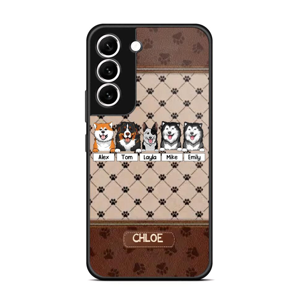 Personalized Dog Lovers Paw Background Phonecase Printed 23FEB-VD03