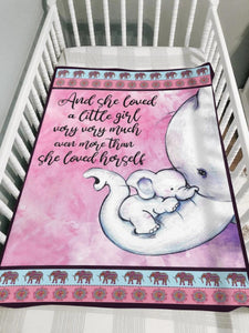 Personalized And She Loved A Little Girl Very Very Much Even More Than She Loved Herself Sherpa Fleece Blanket Printed QTVD0302