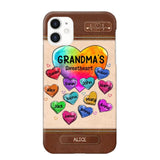 Personalized Grandma's Sweetheart & Kid Name Phonecase Printed 23FEB-VD06