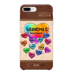 Personalized Grandma's Sweetheart & Kid Name Phonecase Printed 23FEB-VD06