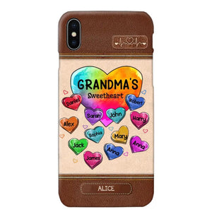 Personalized Grandma's Sweetheart & Kid Name Phonecase Printed 23FEB-VD06