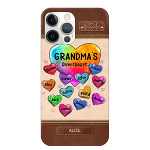 Personalized Grandma's Sweetheart & Kid Name Phonecase Printed 23FEB-VD06