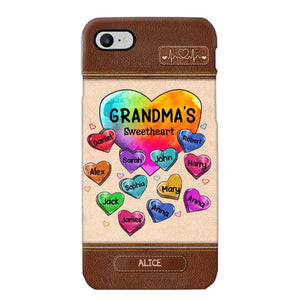 Personalized Grandma's Sweetheart & Kid Name Phonecase Printed 23FEB-VD06