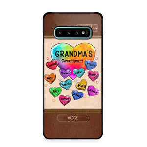 Personalized Grandma's Sweetheart & Kid Name Phonecase Printed 23FEB-VD06