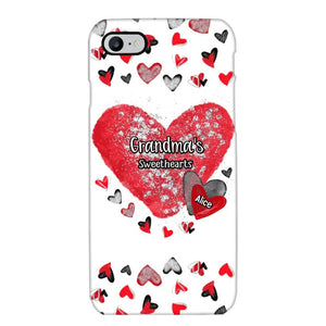 Personalized Grandma's Sweethearts & Kid's Name Phonecase Printed 23FEB-VD08