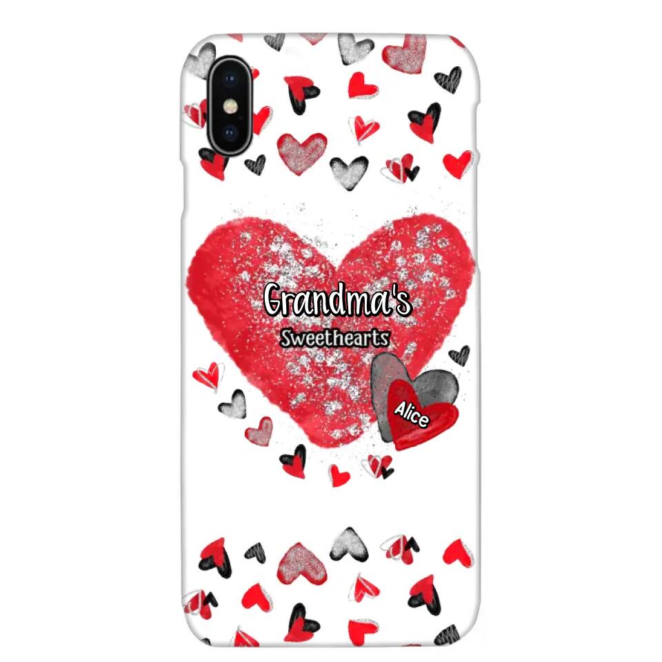 Personalized Grandma's Sweethearts & Kid's Name Phonecase Printed 23FEB-VD08