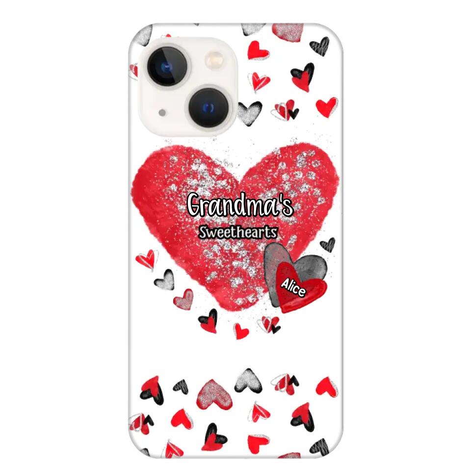 Personalized Grandma's Sweethearts & Kid's Name Phonecase Printed 23FEB-VD08