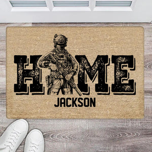 Personalized Australian Veteran/ Soldier Home Doormat Printed 22FEB-HQ09