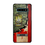 Personalized Canadian Soldier/ Veteran Rank Camo Flag Phonecase Printed 23FEB-DT09