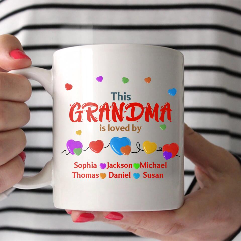 Personalized This Grandma Is Loved By Kid Name White Mug Printed PNHQ0902
