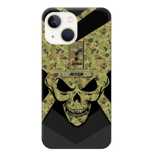 Personalized Australian Soldier/ Veteran Rank Camo with Name Phonecase Printed 23FEB-HQ10