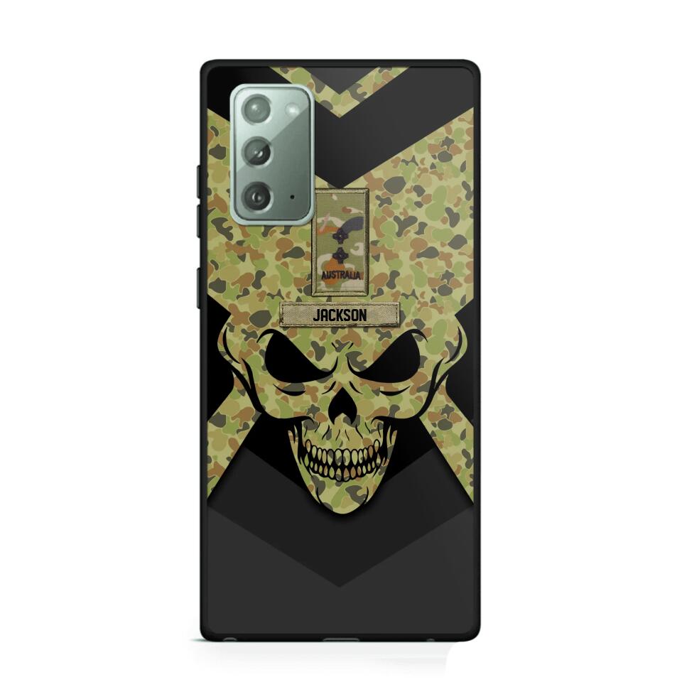 Personalized Australian Soldier/ Veteran Rank Camo with Name Phonecase Printed 23FEB-HQ10