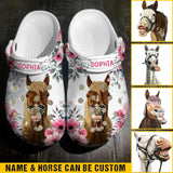 Personalized Horse Lovers Clog Slipper Shoes Printed 23FEB-HQ10