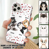 Personalized Cat Lovers Heart Phonecase Printed 23FEB-VD13