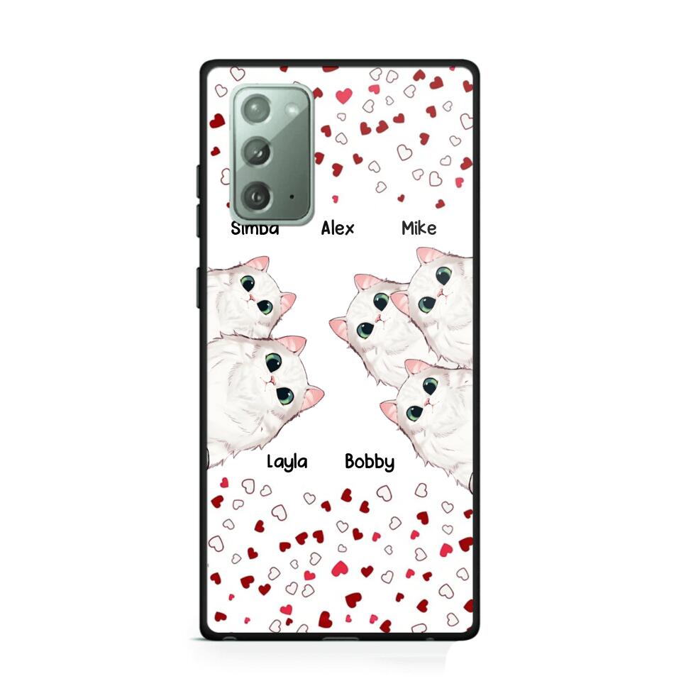 Personalized Cat Lovers Heart Phonecase Printed 23FEB-VD13