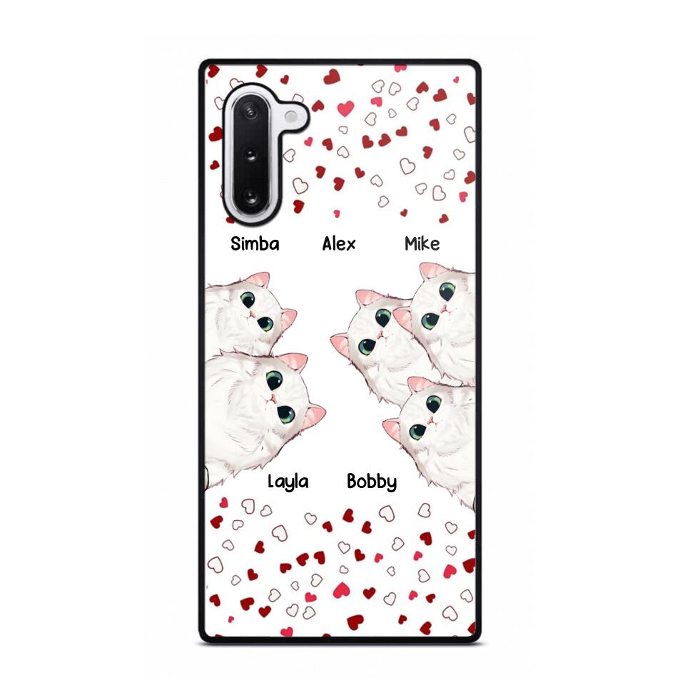 Personalized Cat Lovers Heart Phonecase Printed 23FEB-VD13