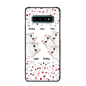 Personalized Cat Lovers Heart Phonecase Printed 23FEB-VD13